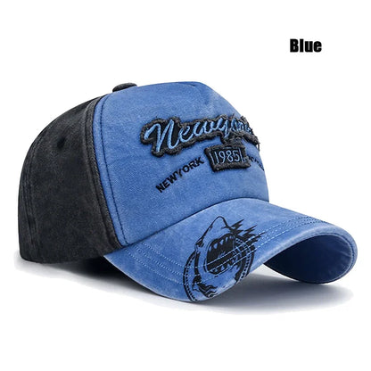 Baseballkeps i 6 färger – ny unisexmodell med tvättad, sliten look och hantverksmässig patch samt 3 broderimönster