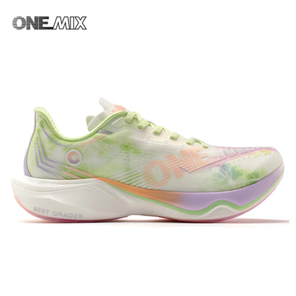 ONEMIX Nowe buty do biegania maratońskiego z podeszwą z nylonu i włókna węglowego – amortyzujące, profesjonalne, zapewniające stabilne wsparcie, ultralekkie, z doskonałym odbiciem