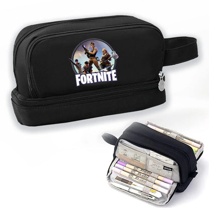 Game Anime Fortnites Student Pencil Case Cute Boy Girl Pencil Bag High-capacity Pencil Case Nylon Pen Case School Kids Stationery