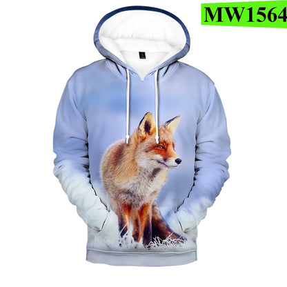 Hip Hop Popular Novelty Comfortable New Fox 3D Print Hoodies Sweatshirts Men/Women Sweatshirt Adult/Child Casual Pullovers