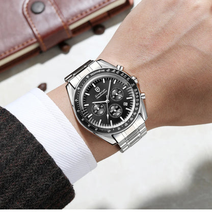 Luxury Brand Men Quartz Watch Waterproof Luminous Stainless Steel Men's Watches 24 Hours Chronograph Date Business Watch For Man