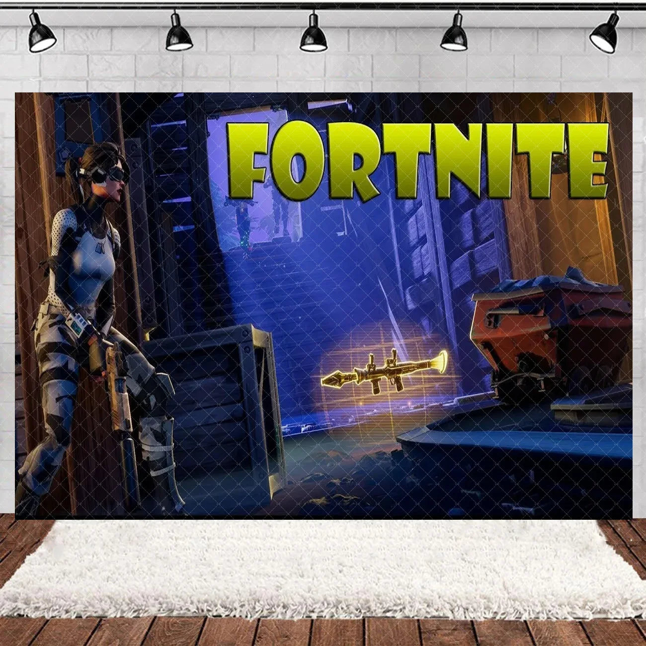 Fortnite Theme Happy Birthday Party Decoration Backdrop Shooting Game Alpaca Llama Supplies Background Baby Shower Kid Gifts