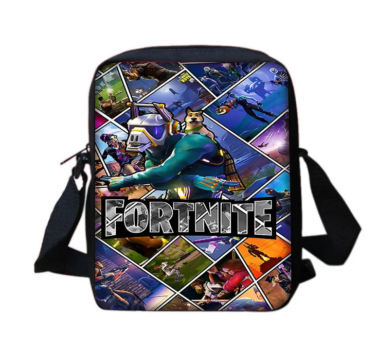 Hot Game Design Child Backpacks Shoulder Bag Pencil Case Fortnite Pupil Large Capacity School Bags for Boys Girls Best Gift
