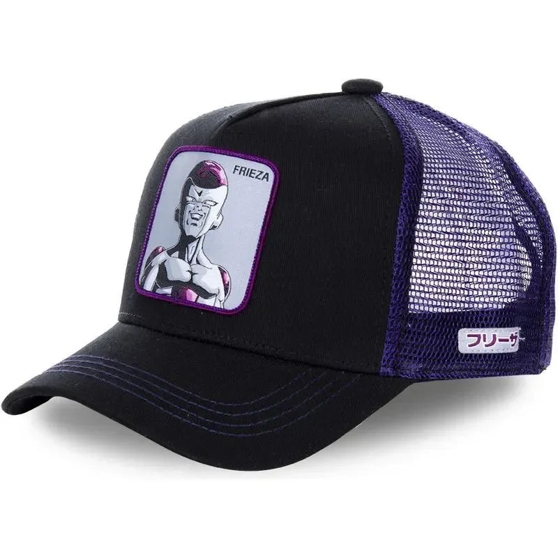 Kapa Dragon Ball Son Goku, bejzbolska kapa, poletna potovalna kapa s ščitkom, moška kapa z vezenjem, hip-hop kapa s ščitkom proti soncu, nastavljiva kapa v stilu »trucker«, mrežasta kapa