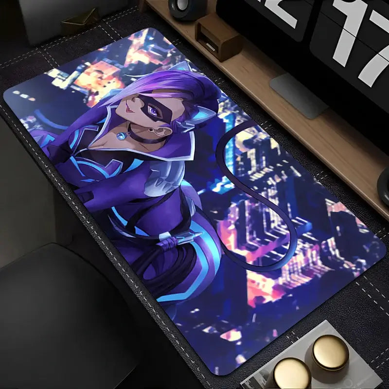 Mouse Pad PC Overwatch Sombra Sexy Mousepad Laptop Purple Kawaii Anime Girl Keyboard Pad Gaming Accessories Gamer Desk Mouse Mat