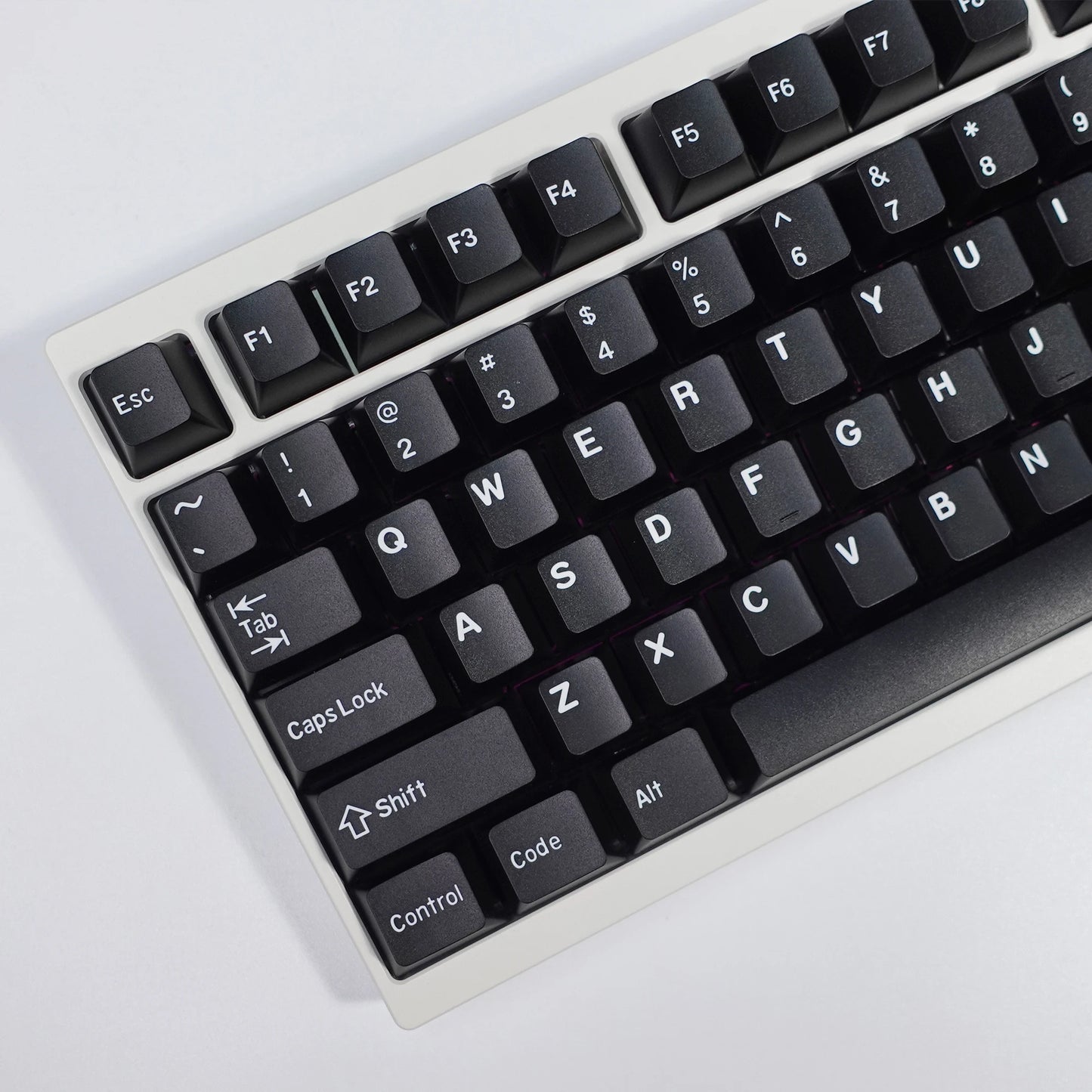 KBDiy GMK WOB Keycap Cherry Profile Double Shot PBT ISO 7u Black and White Keycaps For Mechanical Keyboard Retro Gaming Key Cap