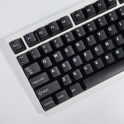 KBDiy GMK WOB Keycap Cherry Profile Double Shot PBT ISO 7u Black and White Keycaps For Mechanical Keyboard Retro Gaming Key Cap