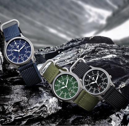 BERNY Titanium Watch For Men AR Coating Sapphire Fashion Wristwatch Luminous VH31 Ultra-thin Quartz Watch Waterproof 5ATM Watch