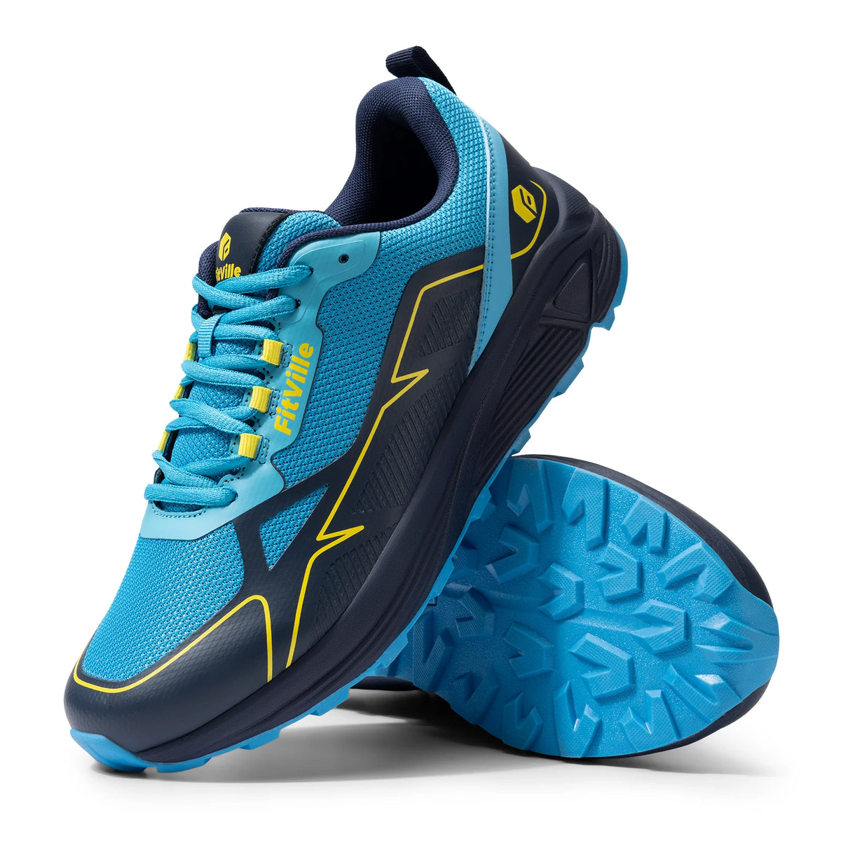 FitVille-Chaussures de course sur sentier coordonnantes pour hommes, baskets pour hommes, extra larges, légères, pieds enflés, soutien de la voûte plantaire, oto Instituts