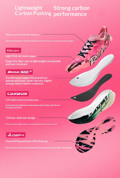 BMAI 42km Marathon Running Shoes Men Women Luxury Carbon Plate Trainers for Woman Cushion Sneakers Breathable Men's Sports Shoes