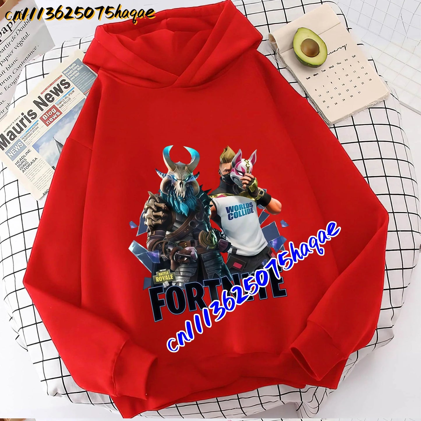 FORTNITED Children Long-sleeved Girls Boy Streetwear Boys Baby Hoodies Pullover Sweatshirt Anime Fashion Kid Clothing Tops Gift