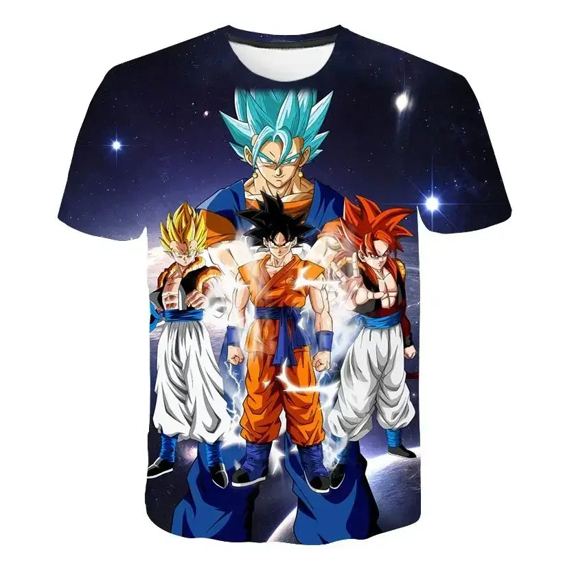 Produit gaming premium Fraquane Dragon Ball Goku Cosplay T Shirts Super Saiyan Boys Kids Clothes Short Sleeve T-shirt White Black Orange Breathable Jersey, nouvelle génération