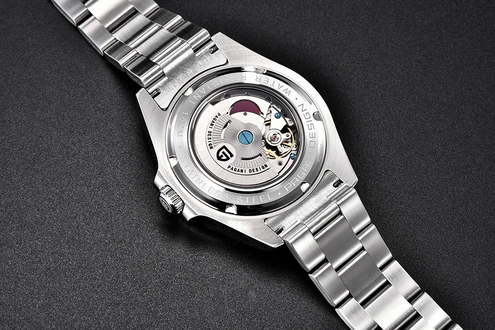 Pagani Design 2026 New Men's Automatic Mechanical Watch GMT Sapphire Stainless Steel Waterproof 10Bar Luminous BWG-9 Watch for Men
