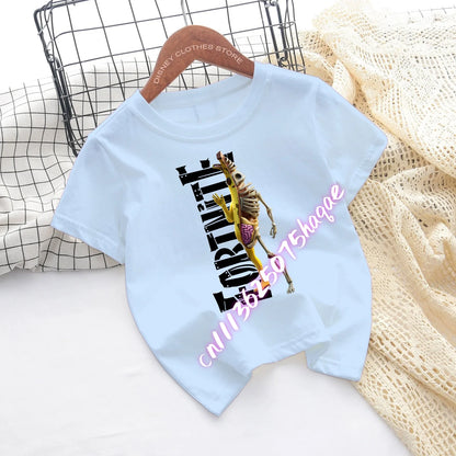 Fortnite Children’s T-shirts Game Cartoon Printed Characters Fortress Night Tees Game Short Sleeve Tops Summer Boys and Girls Clothes