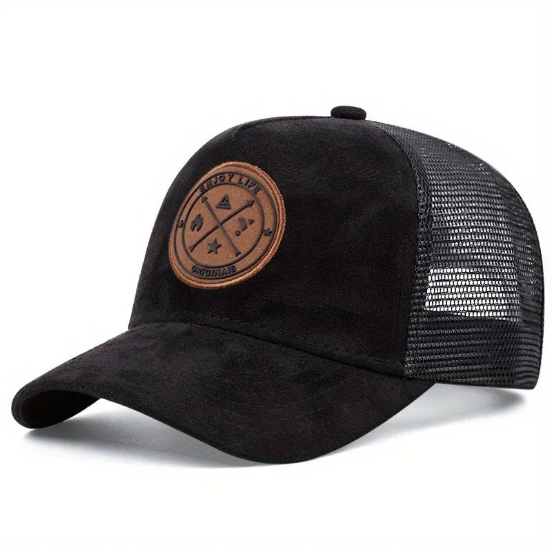 Unisex Fashion Cap ENJOY LIFE Letter Patch Baseball Caps Men Women Suede Trucker Hat