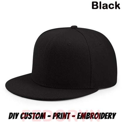 Fedoryn Custom Snapback Caps Splice Color Embroidery Hip Hop Cap for Women and Men DIY LOGO Design Print Hats Unisex Wholesale