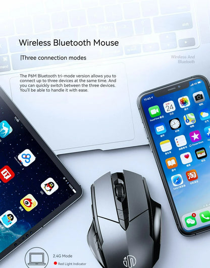 Inphic F1  2.4G BluetoWireless Mouse Office Silent Mouse  Rechargeable 6 Efficient Buttons Gaming Mouse For  Laptop Tablet PC