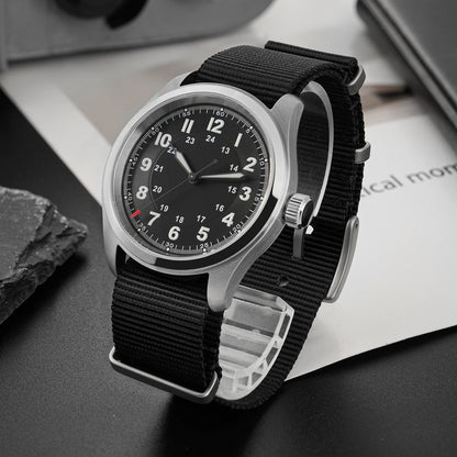 Militado ML08 Vintage Watch VH31 Quartz Movement Domed Sapphire Crystal Wristwatch BGW9 Luminous Vintage 38mm Quartz Watches