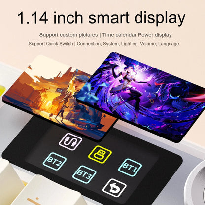 AULA F108 PRO Mechanical Keyboard Custom 100% Layout RGB Backlight Wireless Bluetooth Hifi Switch Gaming Keyboard