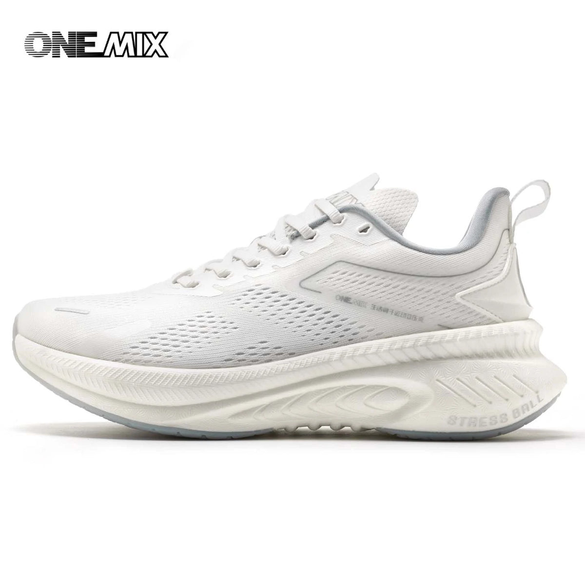 ONEMIX Nieuwe stijl herenhardloopschoenen voor herfst en winter, voor buiten, met demping, ademend, lichtgewicht en elastische sportschoenen