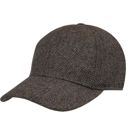 BOTVELA Șapcă de baseball din lână tweed pentru bărbați, stil casual, moale, ajustabilă, fără structură