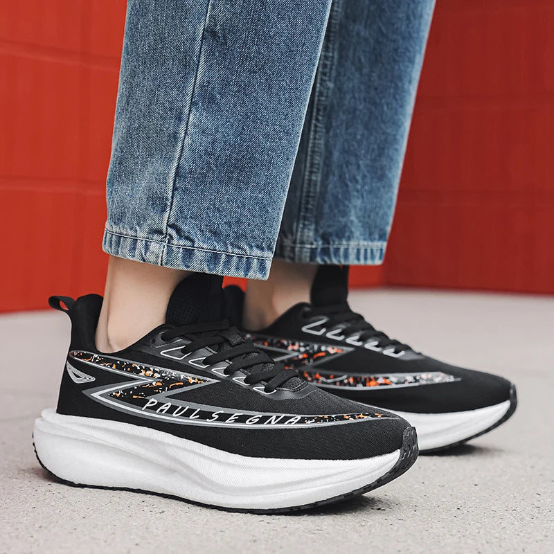 Men Running Shoes Professional Marathon Comfortable Breathe Mesh Sneakers Daily Fitness Anti Slip Shock-absorbing Jogging Shoes