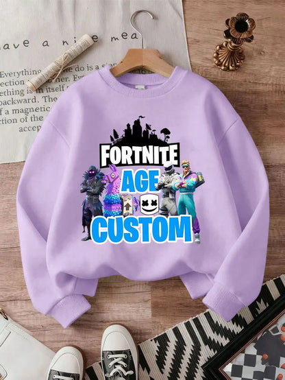 2026 Fortnite Kids Hooded Coats Anime Fortress Night Sweatshirts Game Spring Autumn Hoodies Sportswear Children’s Clothes Gift