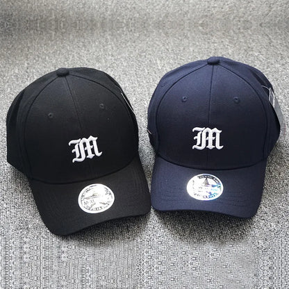 Fitted Full Stretch Closed Cap Hat Letter M Flexible Bill New Trucker Men Flex Dad Hip Hop Baseball Snapback Sun Visor Era