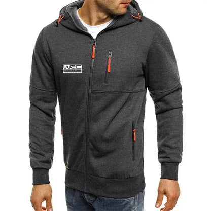 New Spring Autumn Men's World Rally Championship WRC Logo Printing Fashion Hooded Streetwear Casual Zipper High Quality Hoodies, produit gaming premium Fraquane