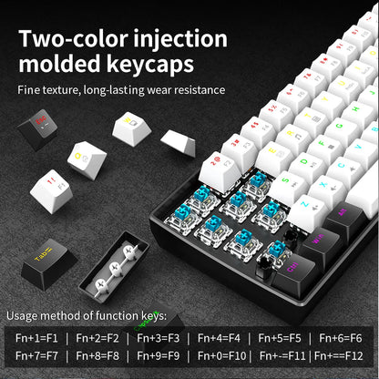 Mechanical keyboard gamer 60% mini 6 1keys backlit pc switches keyboards portable wired cute laptop  key board teclado mecanico
