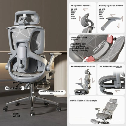 Air Titan Full-Mesh-Büro- und Gaming-Computerstuhl, ergonomischer Schreibtischstuhl für Studierende mit Drei-Zonen-Lendenstütze und gut belüftetem Design