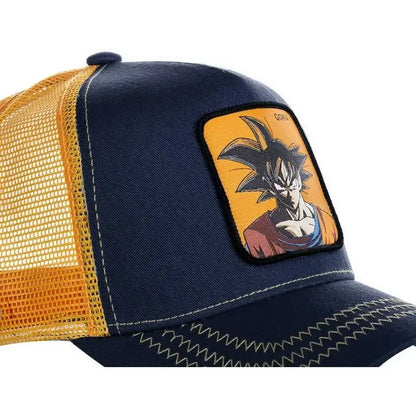 Kapa Dragon Ball Son Goku, bejzbolska kapa, poletna potovalna kapa s ščitkom, moška kapa z vezenjem, hip-hop kapa s ščitkom proti soncu, nastavljiva kapa v stilu »trucker«, mrežasta kapa