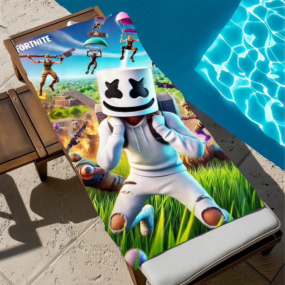 Game Art Funny F-Fortnite Towel Soft Beach Towels Trip Swim Pool Bathing Towel Gym Spa Home Decor Gift Holiday