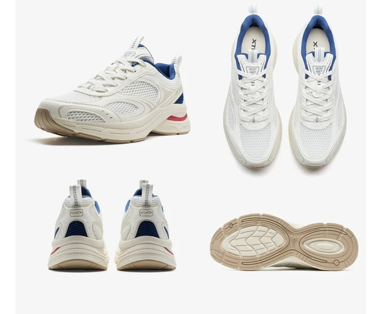 Xtep Y2K casual sneakers voor heren, comfortabele retro lichtgewicht hardloop- en sportschoenen voor koppels, winter, 874219320004