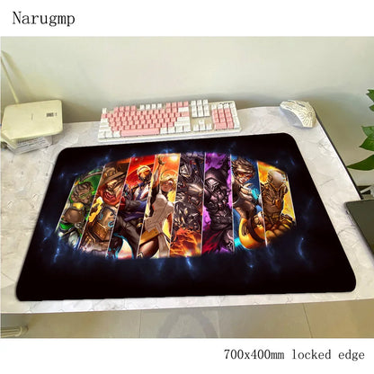 Overwatch-Mauspad 700x400x3mm, Gaming-Mauspad im Anime-Stil, personalisierte Schreibtischunterlage fürs Büro, Notebook-Desk-Mat, Geschenk für Jungen, Padmouse für PC-Gamer