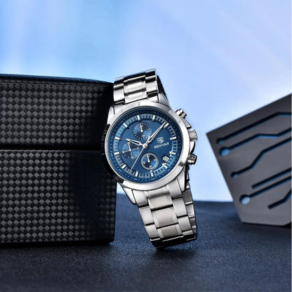 BENYAR 2024 New 40MM Men's Quartz Watch 50M Waterproof Automatic Diving Watch Luxury Fashion Men's Stainless Steel Watch