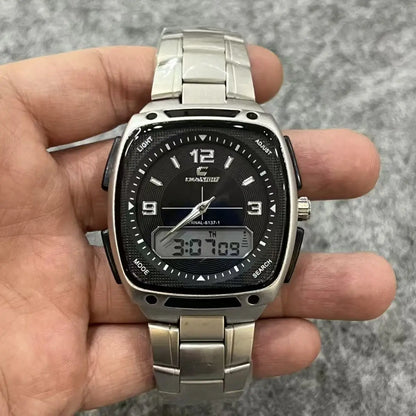 Creative Digital Display Square Quartz Watch Men with Large Dial High-end Luminous Fashion Style Gift Men's Watches Alarm Clock