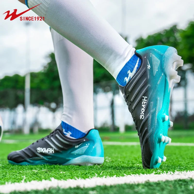 Double Star Adult Youth AG Soccer Cleats Non Slip Durable Artificial Natural Grass Football Shoes for Training Match Men Women
