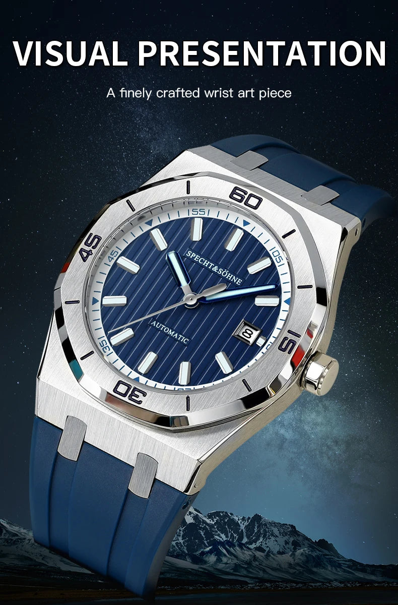 New Arrivals Specht & Söhne Dive Watch 40MM Miyota 8215 Automatic Mechanical Watches For Men Octagon Bezel Steel