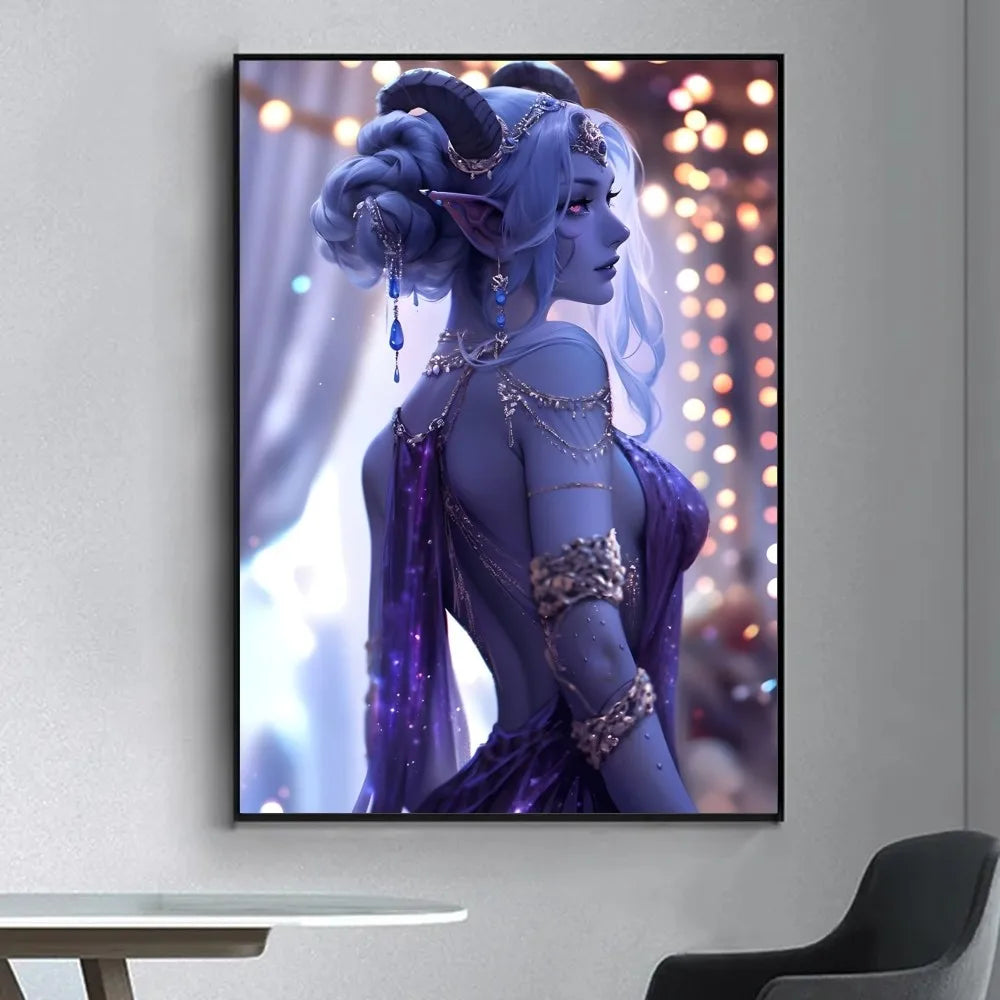 Game World Of Warcraft Poster Fancy Wall Sticker for Living Room Bar Vintage Decorative Painting Middle