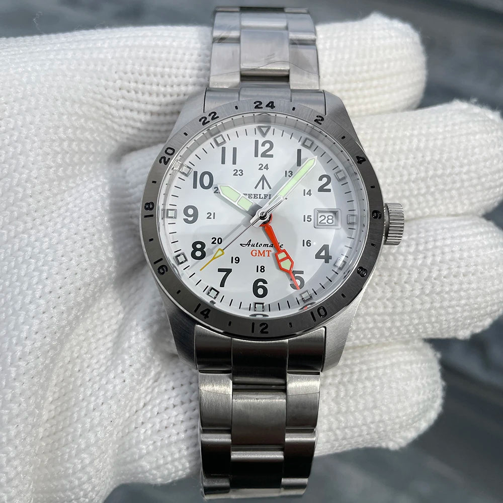 STEELFLIER Official SF792 GMT Mechanical Wristwatch, NH34 Movement, Super BGW9 C3 Luminous, 200M Waterproof Luxury Dive Watch