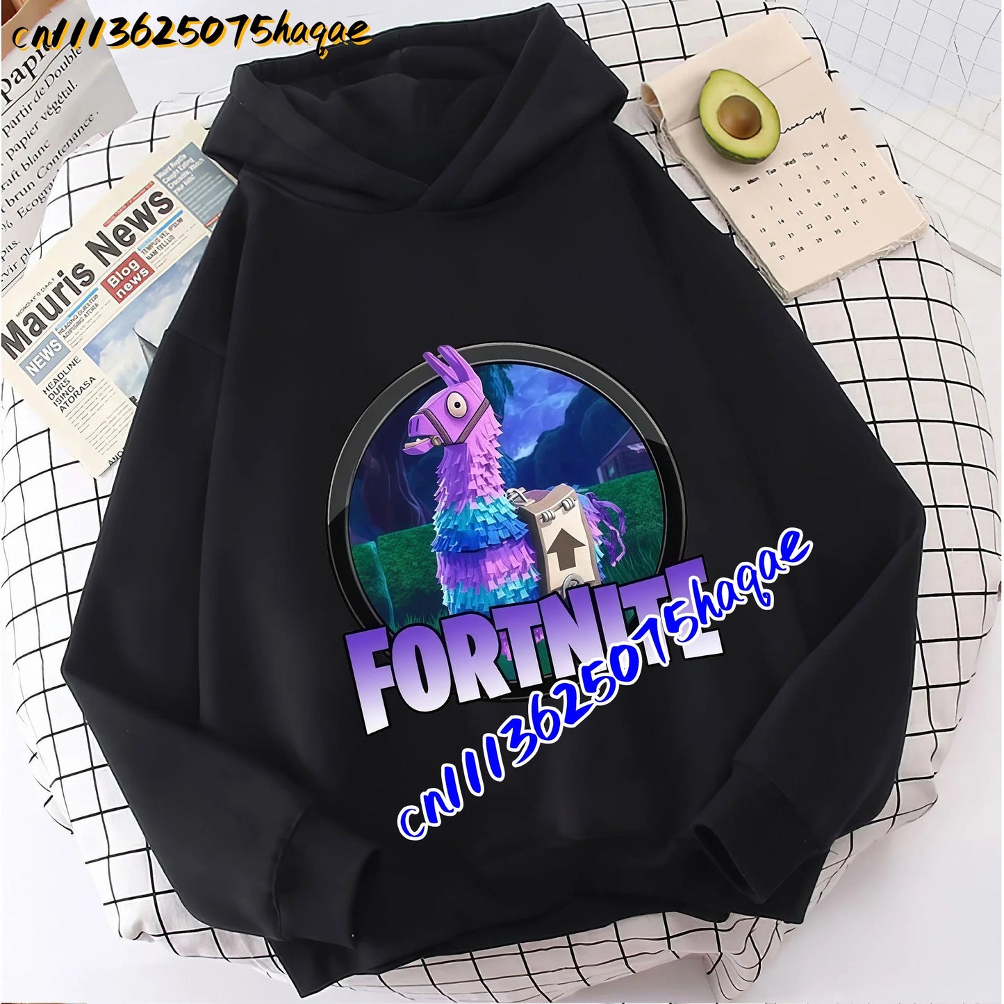 FORTNITED Children Long-sleeved Girls Boy Streetwear Boys Baby Hoodies Pullover Sweatshirt Anime Fashion Kid Clothing Tops Gift