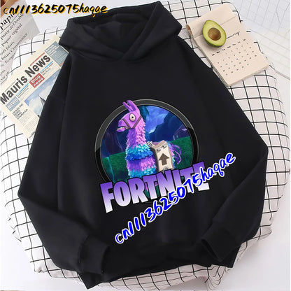 FORTNITED Children Long-sleeved Girls Boy Streetwear Boys Baby Hoodies Pullover Sweatshirt Anime Fashion Kid Clothing Tops Gift