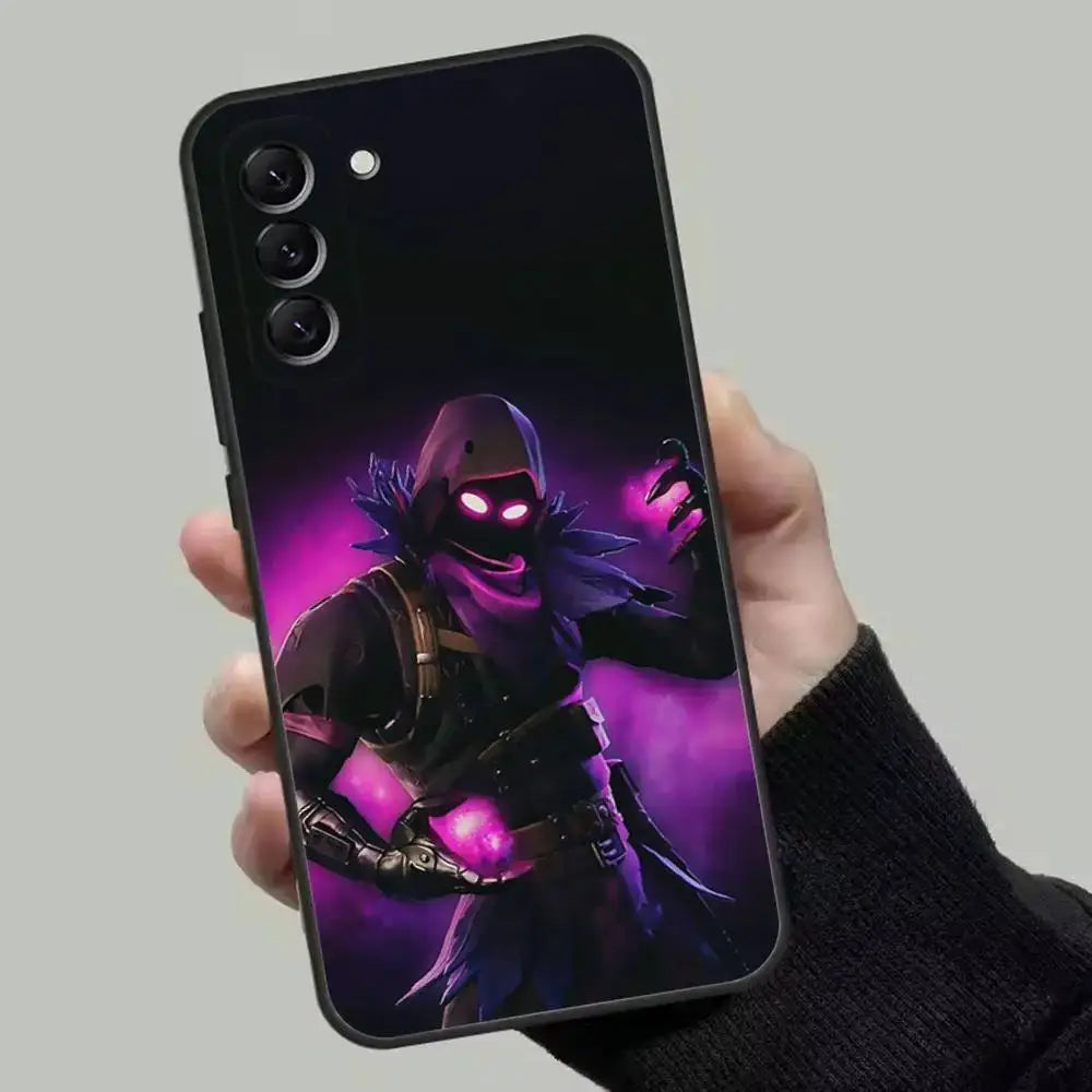 M-Midas F-Fortnite Phone Case For Samsung Galaxy A13, A21s, A22, A31, A32, A52, A53, A71, A80, Soft Black Shell