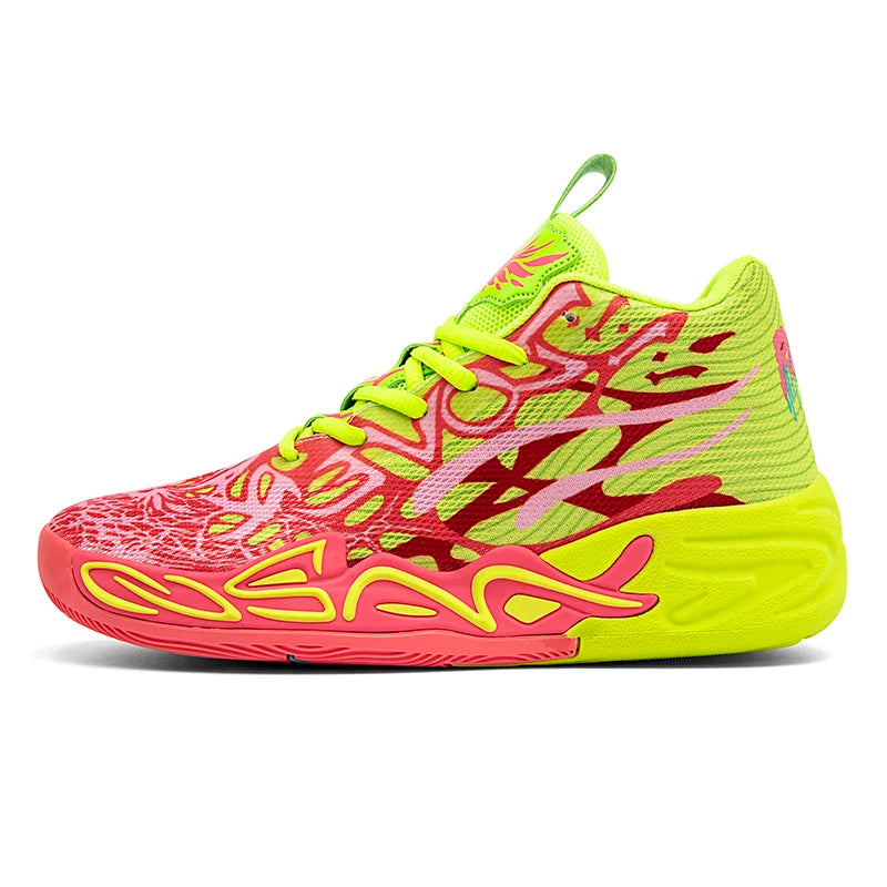 Basketball Shoes for Men Soft Lightweight Training Field Anti Slip Shock-Absorbing Breathable Cofmortable High-top Sneaker Man