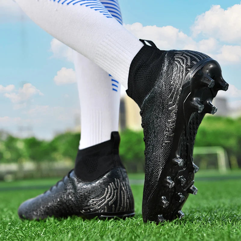 Chaussures de football professionnelles pour hommes/femmes, antidérapantes, à crampons FG, respirantes, pour l'entraînement