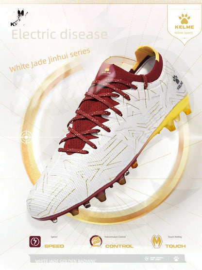 KELME Adult football boots Men's Disease Electric 3.0 Short Spikes Soccer shoes Children's MG Professional Match Training Shoes