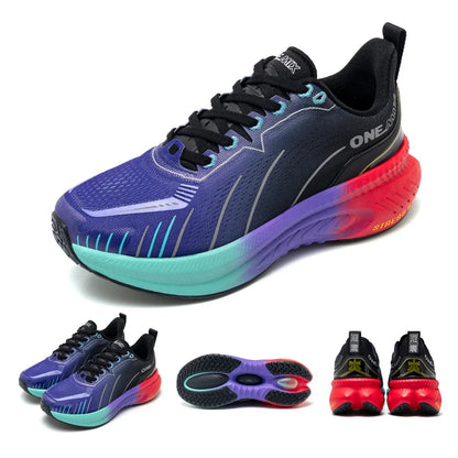 ONEMIX New Cushioning Running Shoes For Men Suitable for Heavy Runners Lace-Up Sports Women Non-slip Outdoor Athletic Male Sneakers