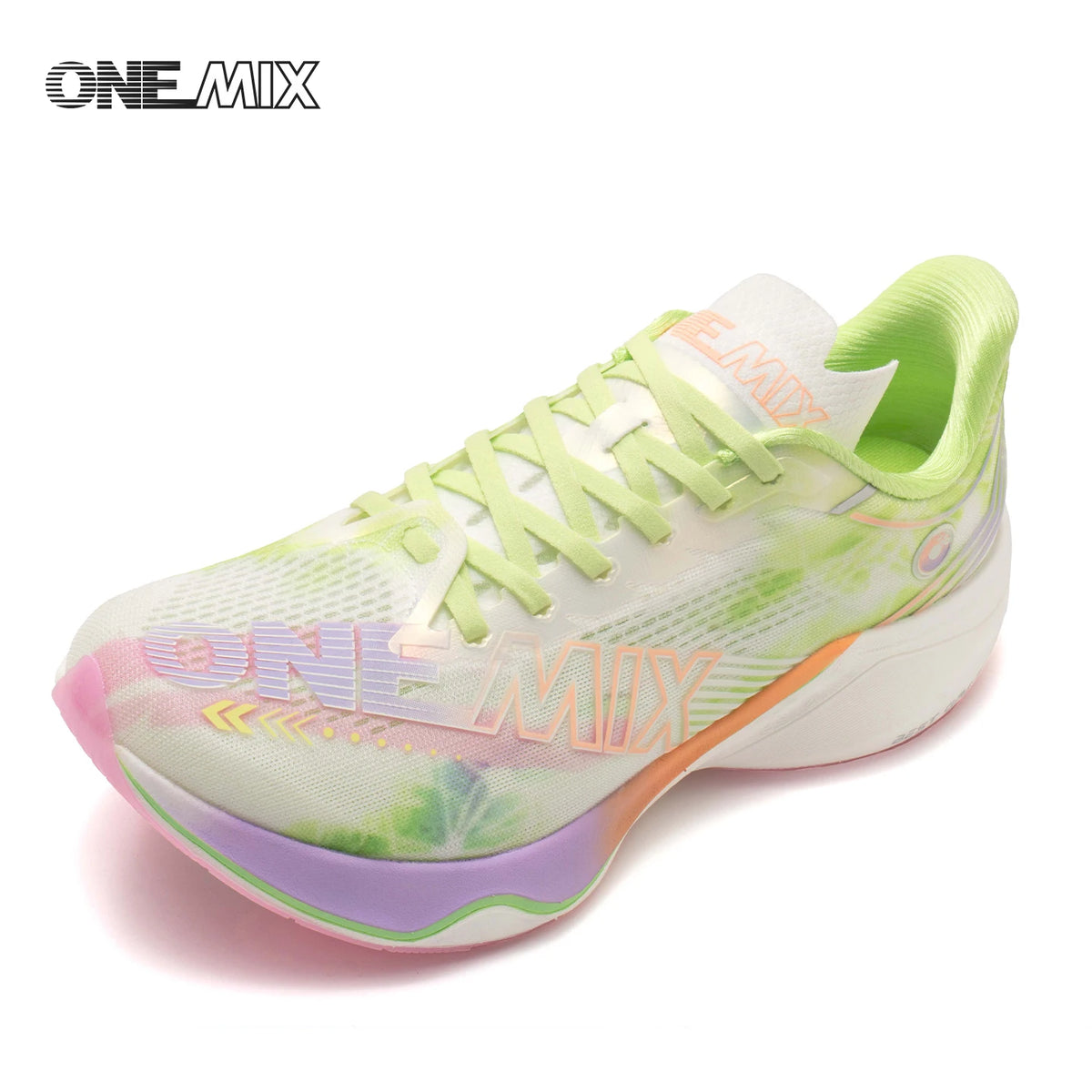 ONEMIX Nowe buty do biegania maratońskiego z podeszwą z nylonu i włókna węglowego – amortyzujące, profesjonalne, zapewniające stabilne wsparcie, ultralekkie, z doskonałym odbiciem