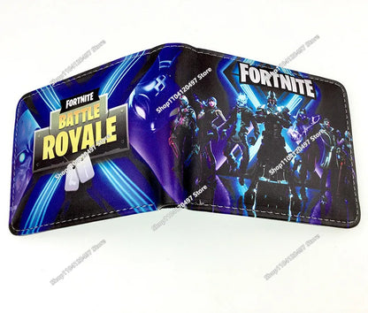 Fortnite Wallets for Kids Anime Fortnite Wallet Cartoon Card Holder Bag Leather Short Purse Fashion Folded Purses Boys Gift
